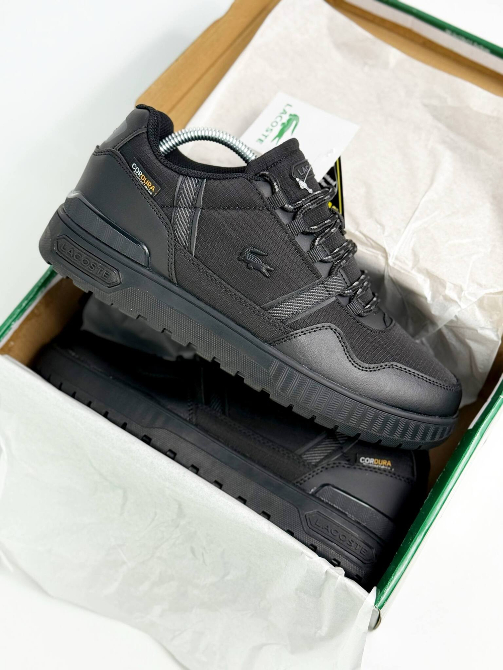 Кроссовки Lacoste Gore-Tex ТЕРМО #N586 (черн.)