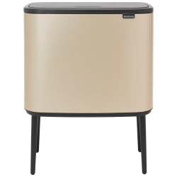 Brabantia Контейнер для мусора Bo Touch 3x11l для переработки металлического золота