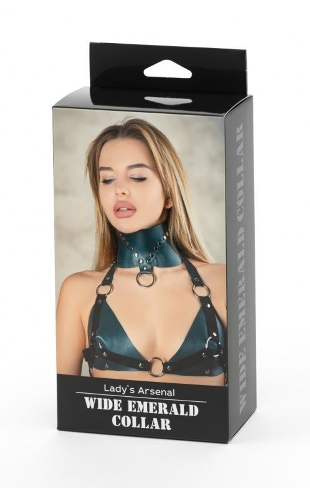 Изумрудный широкий ошейник Wide Emerald Collar (Цвет: изумрудный)