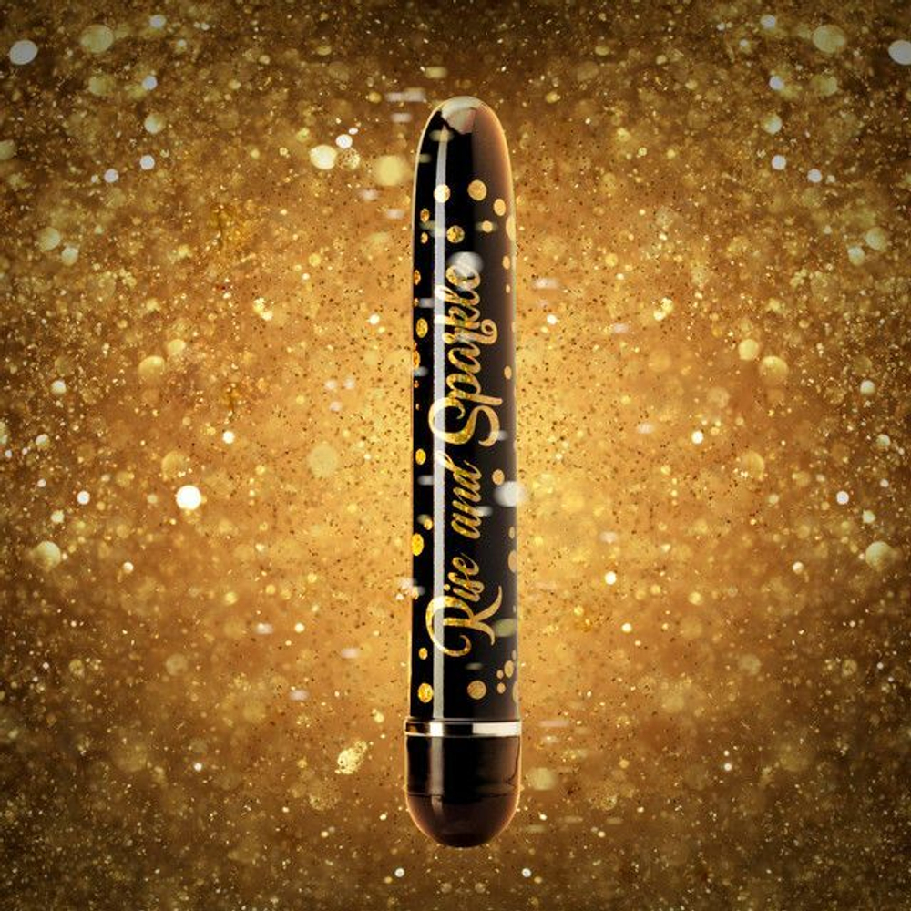 Blush Novelties Rise and Sparkle – классический вибратор, черно‑золотистый, мультискоростной, 17,8 см