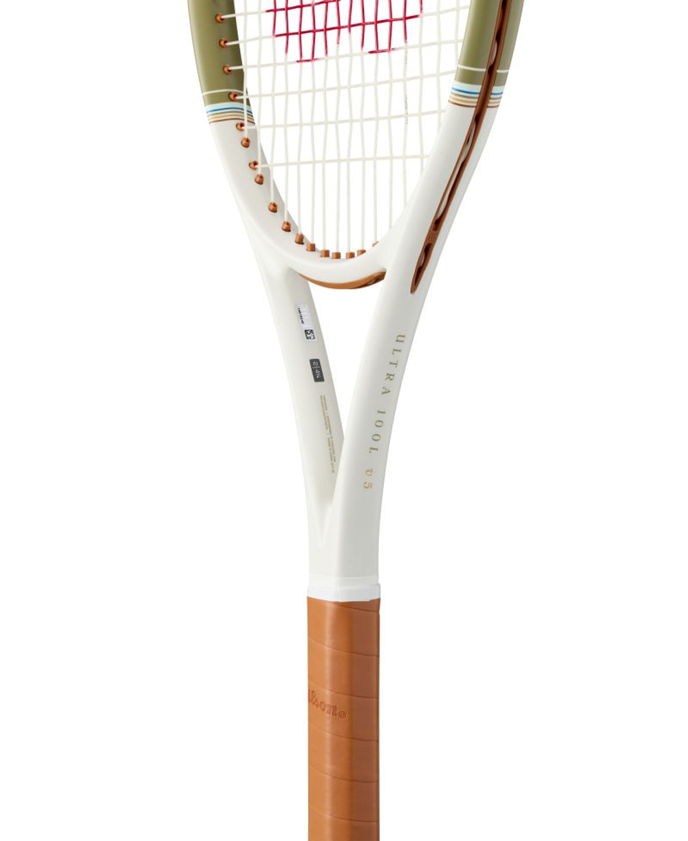 Теннисная ракетка Wilson Ultra 100L V5 Desert - brown/green/sand + Струны