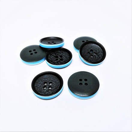 9025 Пуговицы размер L, №512, 23мм ДУ (черн/гол; 10209080/240317/0000265, КИТАЙ)