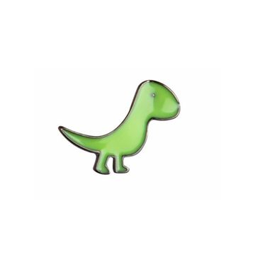 Значок металлический на одежду/Пин. Dino Green