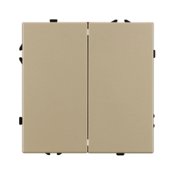 Механизм выключателя двухклавишный непроходной SWT-NOBE-MK02-SFPL-GD (230V, 10A) (Arlight, -) 054253