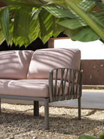 Модуль правый/левый пластиковый с подушками Nardi Komodo Elemento Terminale DS/SX, тортора, розовый