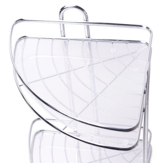 Полка для ванной 3-ярусная угловая Besser BS 0436D (34х25,5х58,5 см) из хромированной стали