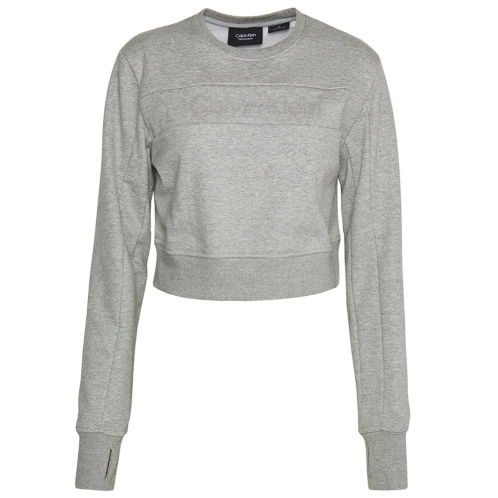 Женская Кофта теннисная Calvin Klein PW Pullover - grey heather