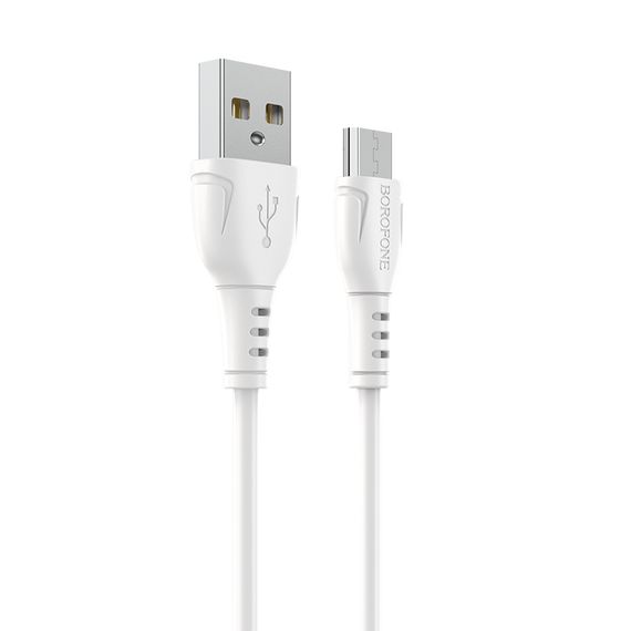 USB - Кабель USB - микро USB Borofone BX51 Triumph, 1.0м, круглый, 2.4A, цвет: белый
