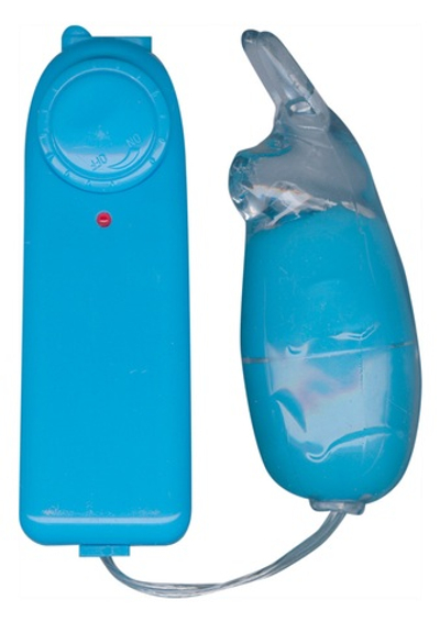 Голубое виброяичко-зайчик FUNKY BUNNY VIBRETTE - 8 см.