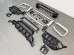 Серебряная дуга переднего бампера и воздухозаборники для Mercedes-Benz G63 AMG 2024+ W465 Гелик кенгурятник защита бампера