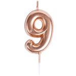 Мини свечи-цифры в цвете розового золота 4,5 см