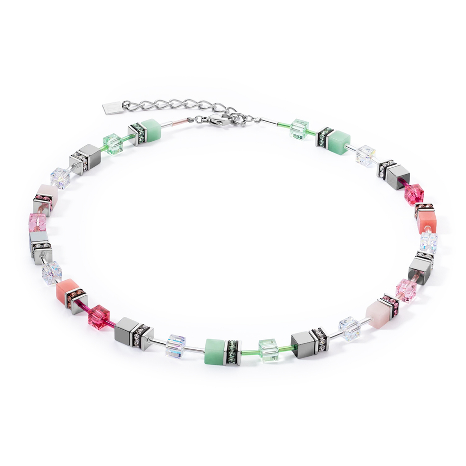 Колье Coeur de Lion Green-Pink 4023/10-0504