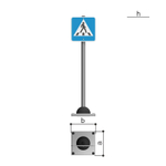 Дорожный знак "Пешеходный переход" Romana 057.96.00