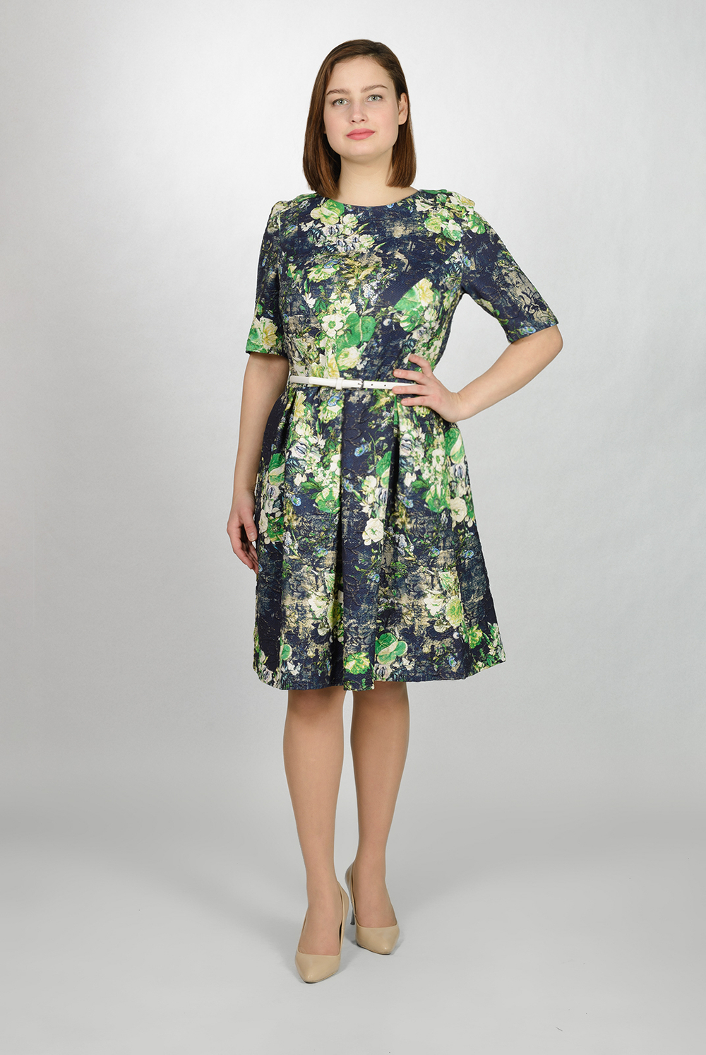 Нарядное платье 1185АН, Зелено-син #254ЗС051185АН