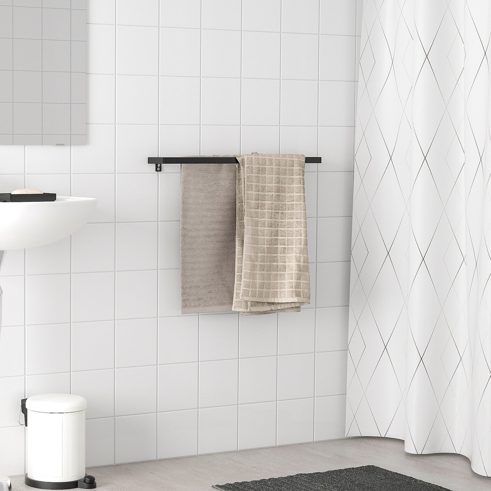 IKEA SKOGSVIKEN  (ИКЕА СКОГСВИКЕН)  -  Полотенцесушитель, черный, 60 см
