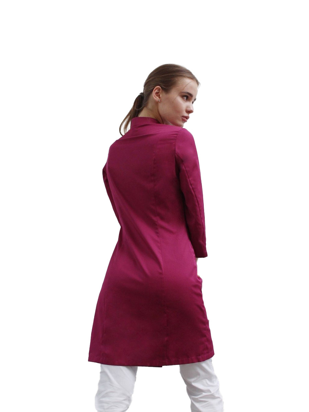 Блуза медицинская женская Доктор стиль ЛЛ 2223 Восток , малина, 44