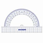 Набор чертежный ЮНЛАНДИЯ "ШКОЛЬНЫЙ" (линейка 20 см, 2 угольника, транспортир), пенал, 210737
