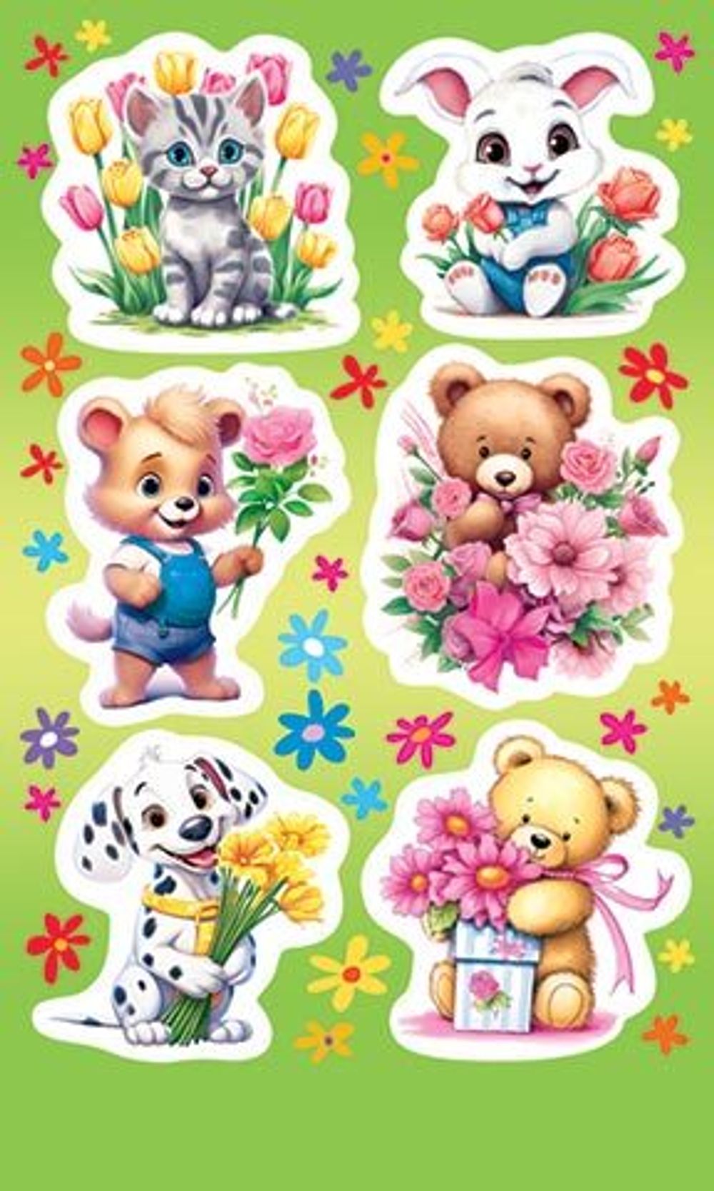 Наклейки Животные(ассорти), Мир открыток