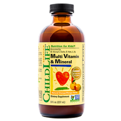 ChildLife Essentials Multi Vitamin & Mineral, Natural Orange/Mango Flavor 237 ml / Важные питательные вещества, мультивитамины и минералы, вкус натурального апельсина и манго