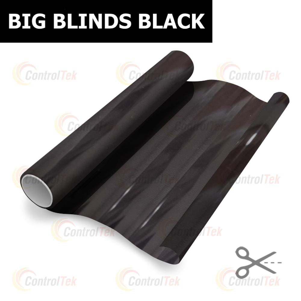 Пленка для окон декоративная BIG BLINDS BLACK ControlTek, на отрез (ширина рулона 1,524 м.)