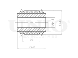Сайлентблок задней поперечной тяги UNIO RMP-20358