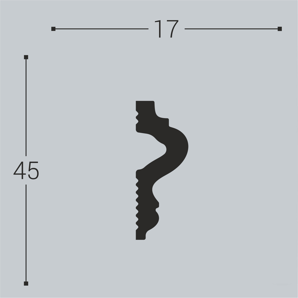 bello deco Молдинг XPS М 10 (45x17) 00-00004592