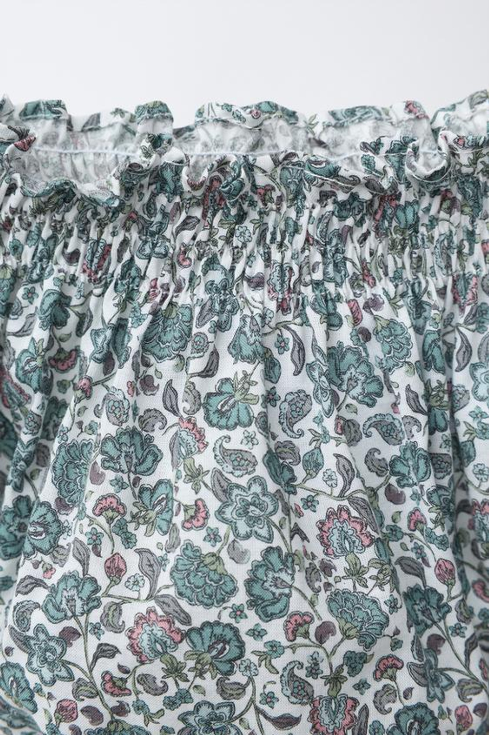 ZARA ТРУСЫ С ЦВЕТОЧНЫМ ПРИНТОМ ПЕЙСЛИ, ЯРКО-СИНИЙ