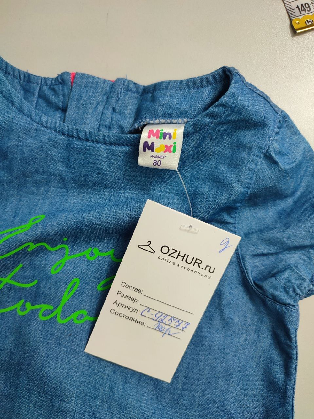 Платье Mini Maxi джинсовое на 1 год