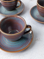 Чайная пара 200 мл, сине-коричневый «Corone Terra»