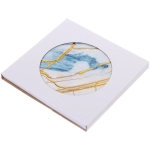 Подставка керамическая 16 см «STONE» голубая