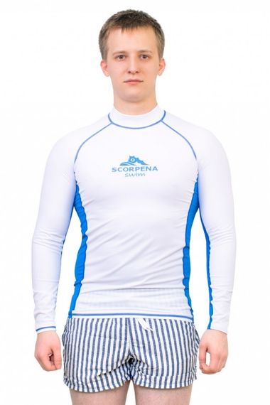 Гидрофутболка мужская лайкровая Scorpena Swim белая