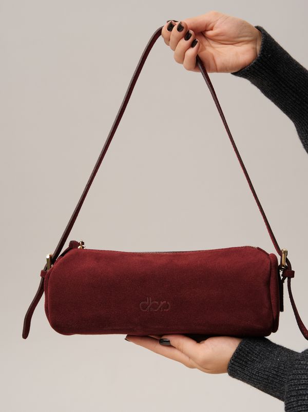 Замшевая сумка DBR 31343 красное вино