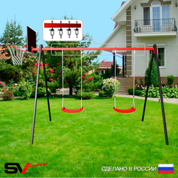 Уличные качели Sv Sport УК162КВ2 (3.0м/Щит баскет/"Лодочка" 2шт/Подвесы на втулке 2к)