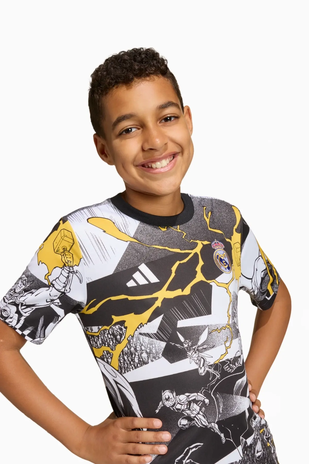 Футболка adidas Real Madrid x Marvel 25/26 Pre-Match Junior