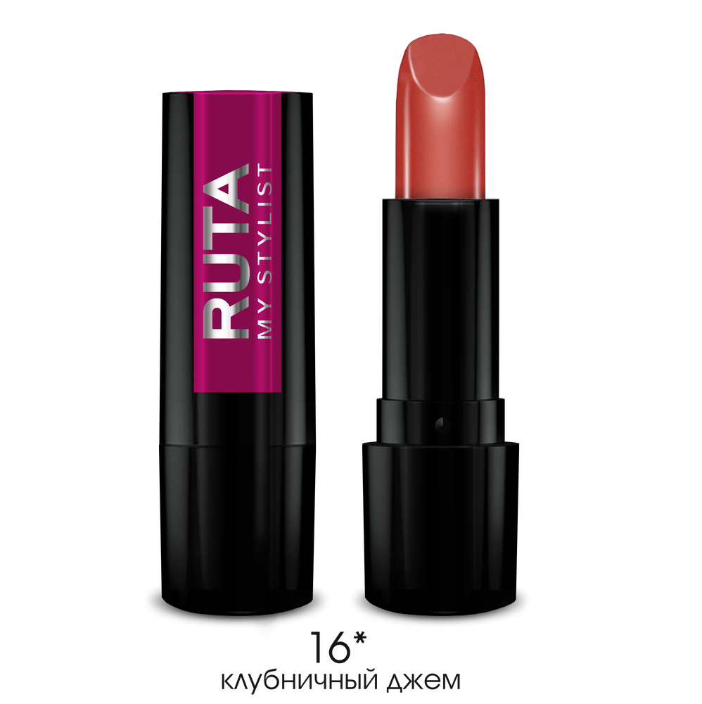 Ruta Помада для губ Glamour Lipstick, тон №16, Клубничный джем, 4,5 гр