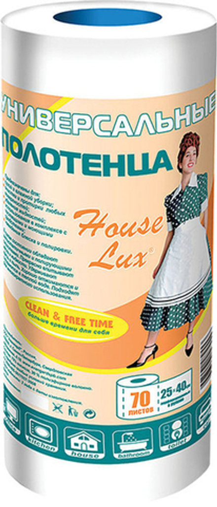House Lux полотенце 22*23 универсальное спанлейс 70шт рулон