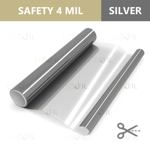 Пленка защитная бронировочная SAFETY 4 MIL SILVER LUXFIL, на отрез (ширина рулона 1,524 м.)