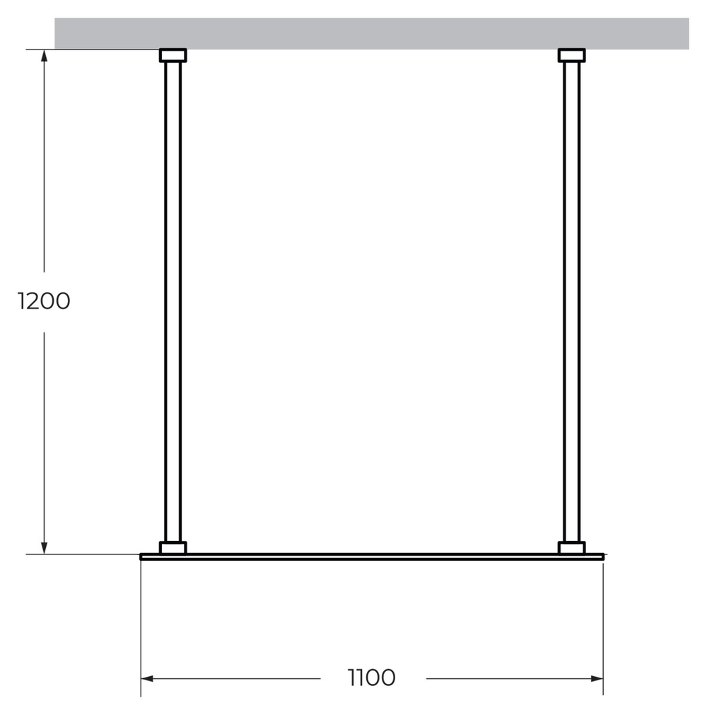 Душевая перегородка Cezares LIBERTA-L-2-110-120-GR-Cr