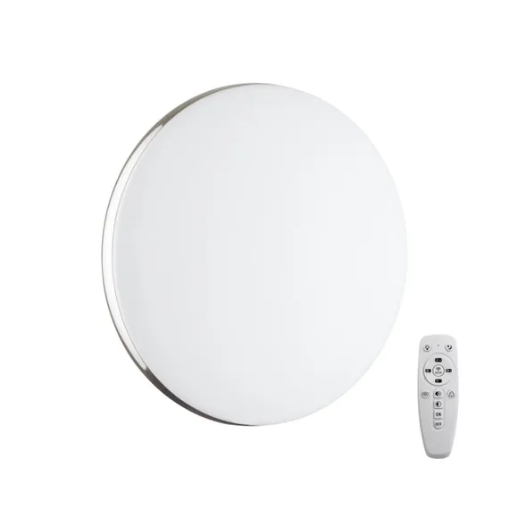 7600/EL TAN SN Светильник пластик/белый/хром LED 72Вт ДУ 2.4G /SMART 3000-4200-6300К D500 IP43 пульт ДУ/ LampSmart RINGO
