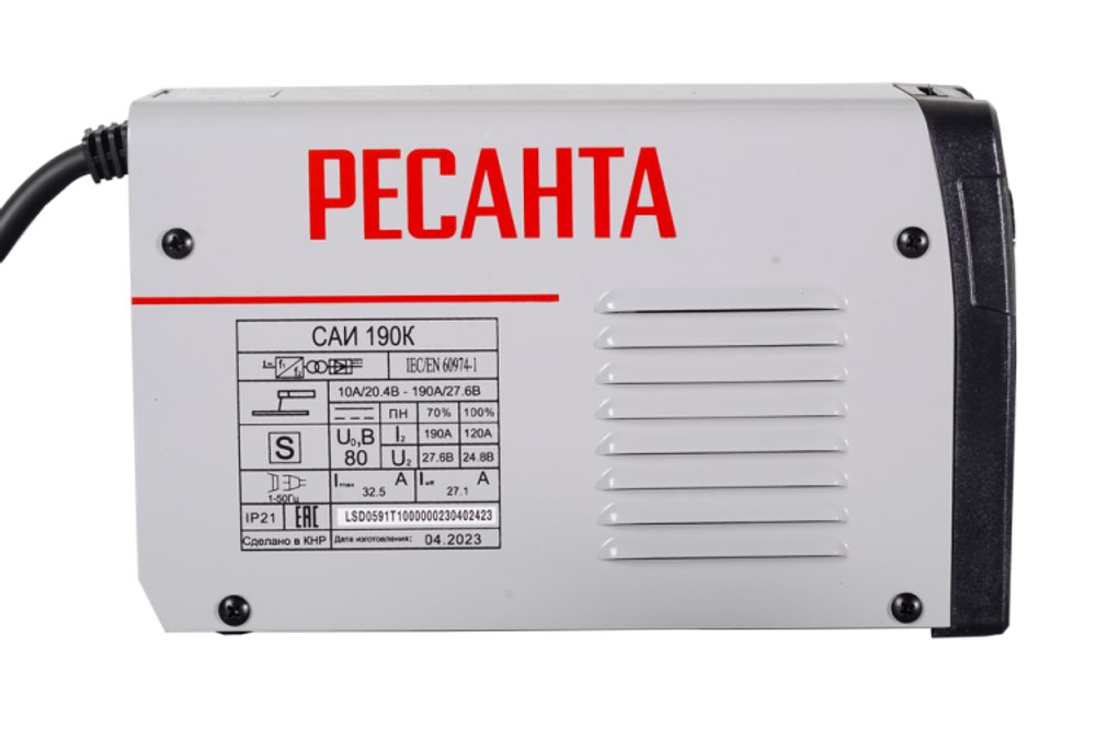 Сварочный аппарат инверторный Ресанта САИ 190К (компакт)