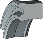 A167-100/1 PU Высокоэффективное U-образное штоковое уплотнение 100-108-11,5