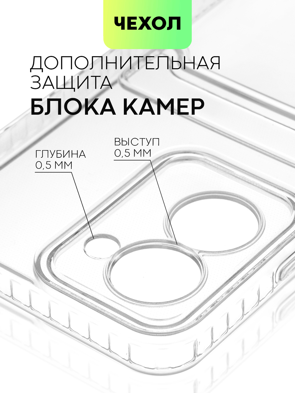 Чехол BROSCORP для realme C33 (арт. RM-C33-TPU-01-POCKET)