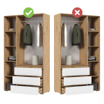 Шкаф Woodville Элла ШК 06 белый, дуб крафт золото