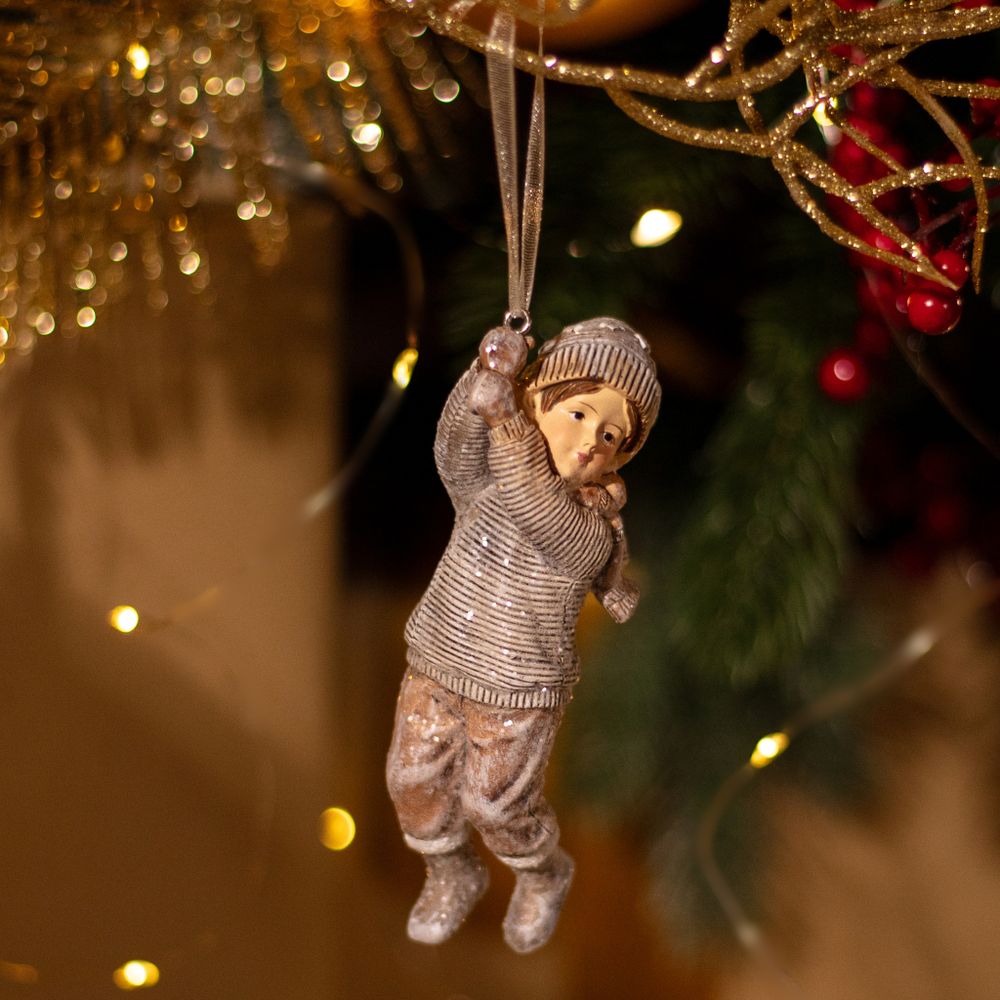 ЕЛОЧНОЕ УКРАШЕНИЕ "МАЛЬЧИК" 4Х4Х12 СМ