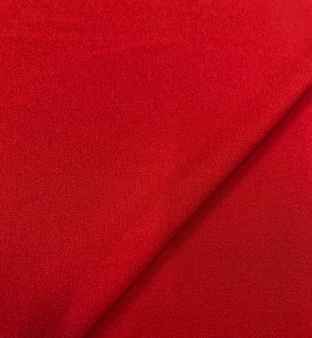 Ткань Креп плательный красный, арт. 327821