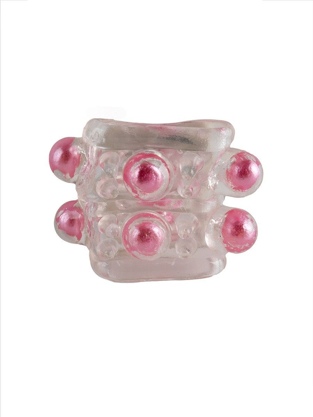 Прозрачная насадка на пенис с цветными шариками