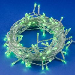 ULD-S1000-100-DTA GREEN IP20 Гирлянда светодиодная. 10м. 100 светодиодов. Зеленый свет. Провод прозрачный. ТМ Uniel