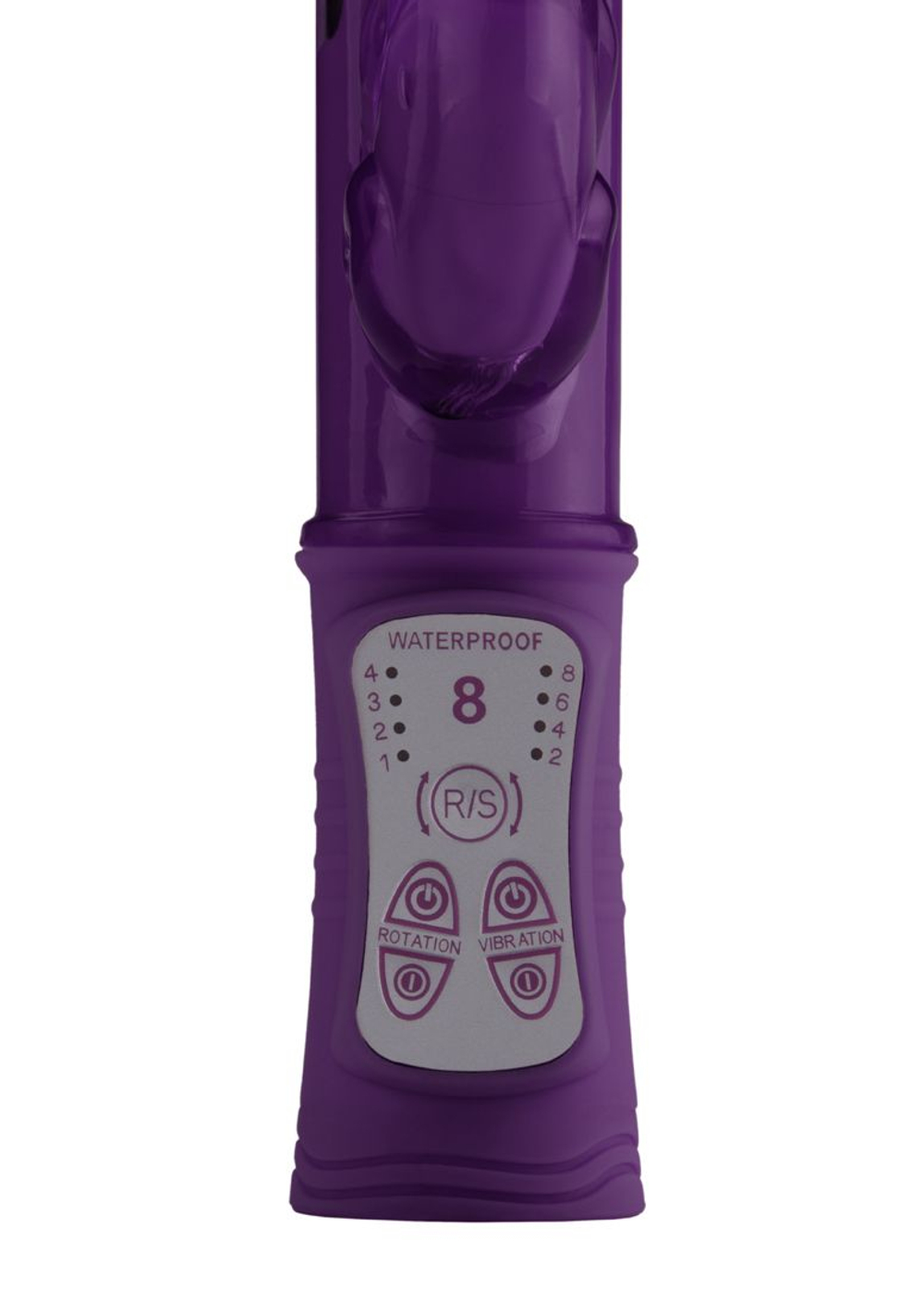 Фиолетовый вибратор Tarzan 2.0 с отростками для дополнительной стимуляции - 23,9 см. (Цвет: фиолетовый)