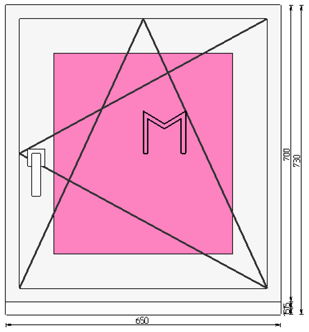 Пластиковое окно 700 х 650 ТермА Эко + Москитная сетка