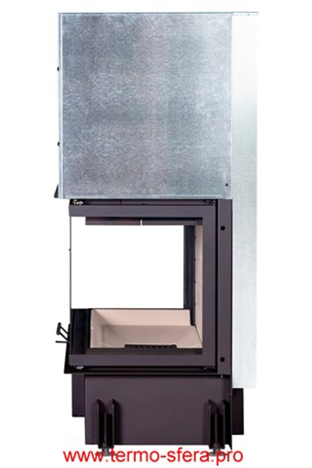 Каминная топка Экокамин ДЕЛЬТА 1000 P три стекла подовое горение принтинг